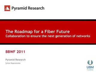 The Roadmap for a Fiber Future
Collaboration to ensure the next generation of networks



BBWF 2011

Pyramid Research
Sylwia Boguszewska
 