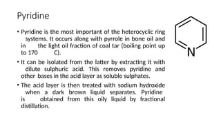 Pyridine pptx.pptx heterocyclic chemistry | PPTX