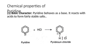 Pyridine pptx.pptx heterocyclic chemistry | PPTX