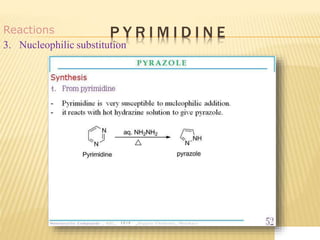 Reactions
3. Nucleophilic substitution
P Y R I M I D I N E
9