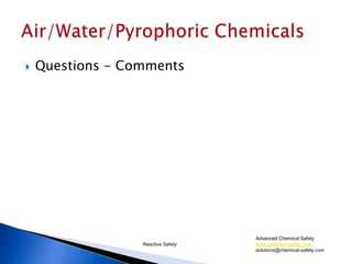 Pyrophobic Sign Code Of Practice For Working With Pyrophoric Chemicals – VRRQH