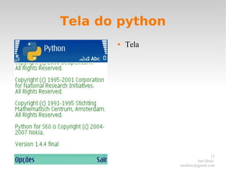 Tela do python Tela 