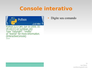 Console interativo Digite seu comando 