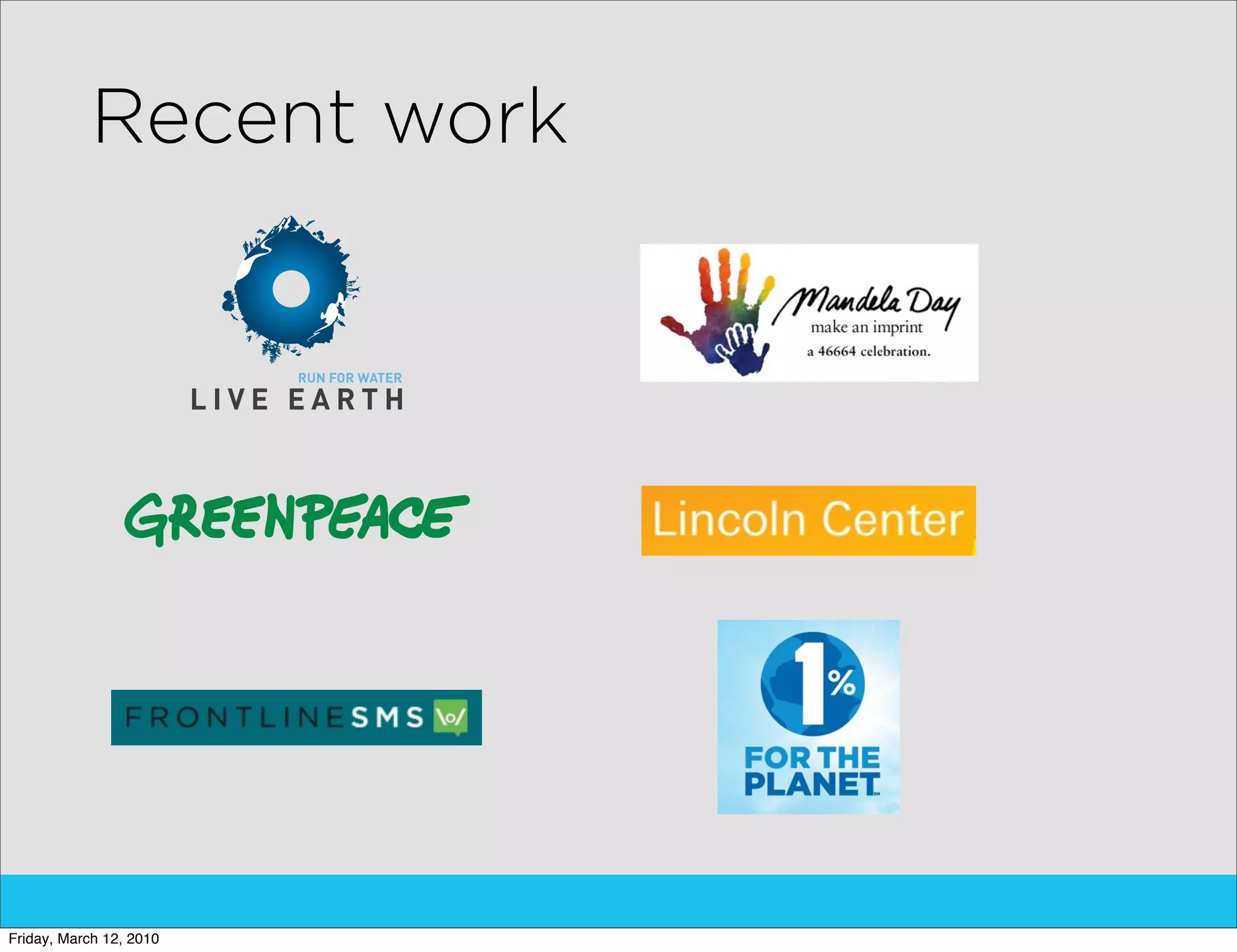 Recent work




Friday, March 12, 2010
 