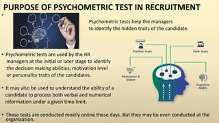 Pyschometric test in recruitment | PPTX