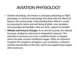 High Altitude and Aviation Physiology ppt | PPTX
