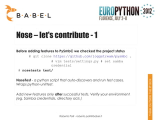 Samba Python Pysmbc Python C Modules are Easy | ODP