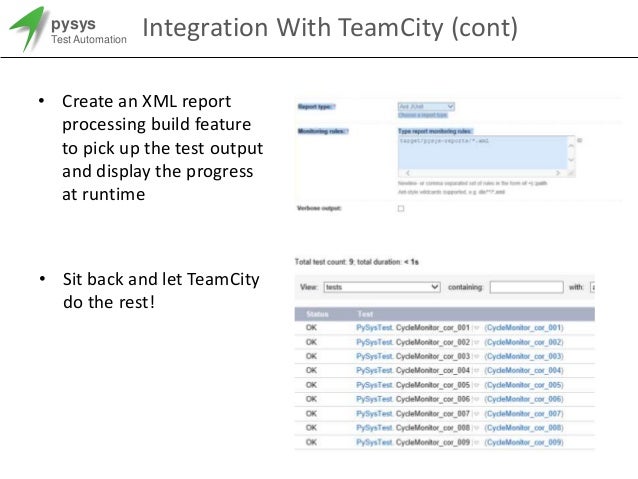 Xml report processing team city documentation