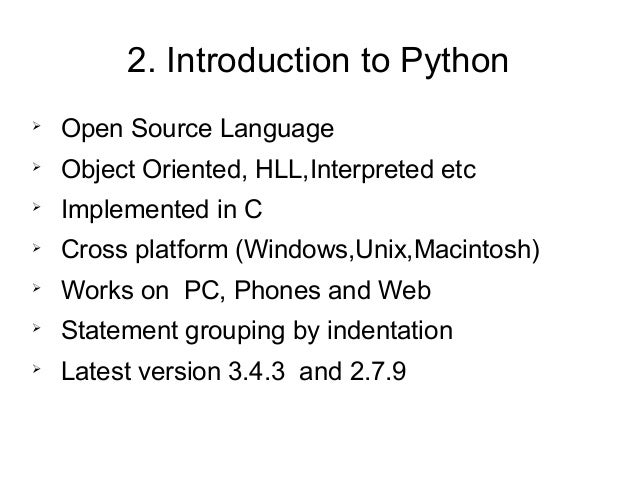 |Python| A Brief Introduction|