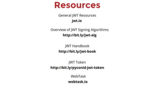 JWT Authentication with Django at PyTennessee 2019