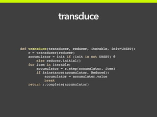 transduce
 