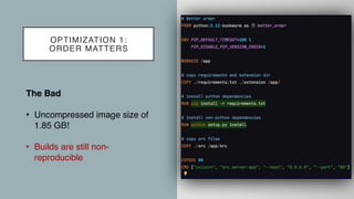 Containerizing Python: Building efficient containers for Python ...