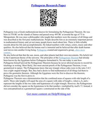 Pythagoras Essay | PDF
