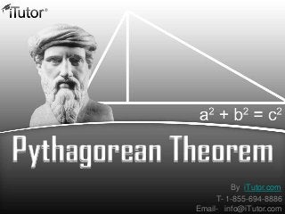 Pythagorean Theorem
T- 1-855-694-8886
Email- info@iTutor.com
By iTutor.com
 