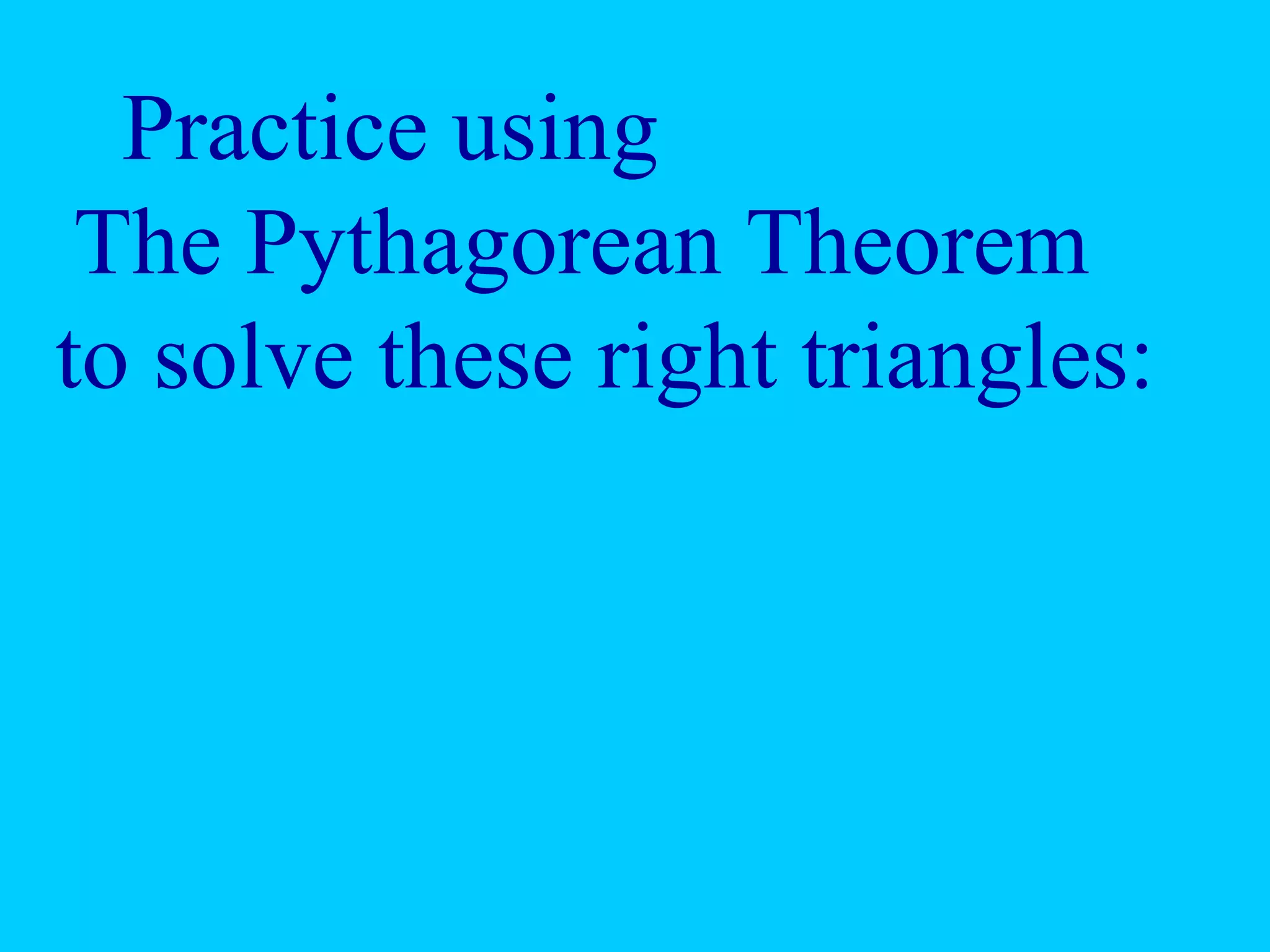 Pythagoras theorem ppt | PPT