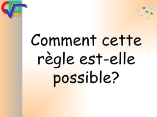 Comment cette règle est-elle possible? 