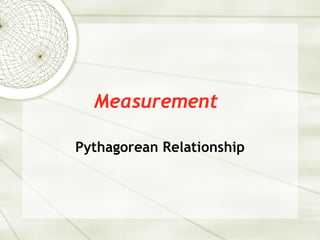 Measurement Pythagorean Relationship 