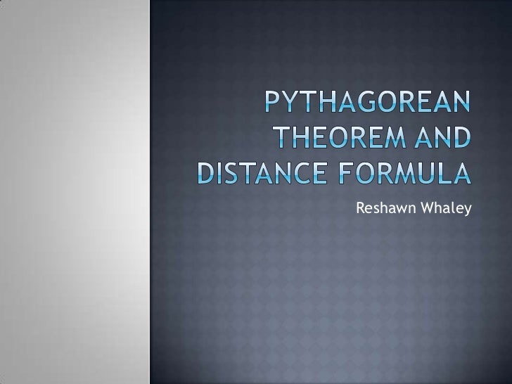 Pythagorean Theorem Distance Formula Pythagorean Theorem And Distance