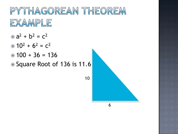 Pythagorean theorem and distance formula What Is The Square Root Of 136