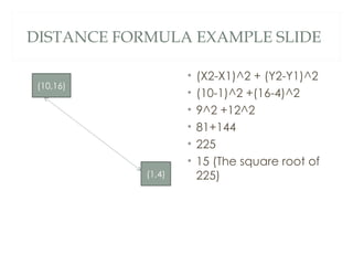 Pythagorean theorem and distance formula | PPT
