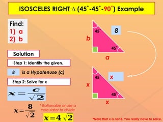 4545 Triangle Comprehensive Guide to Pythagorean Theorem and Special Right Triangles ...