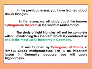 Comprehensive Guide to Pythagorean Theorem and Special Right Triangles ...