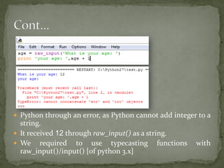 Python-02| Input, Output & Import | PPT