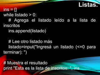 Ejercicios Python parte 4 | PPTX