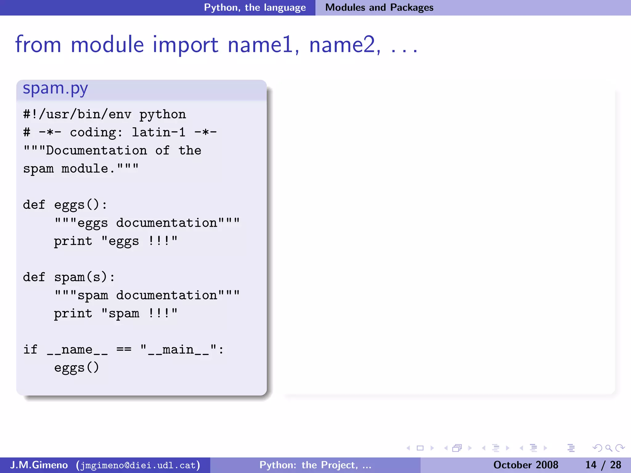 Python: the Project, the Language and the Style