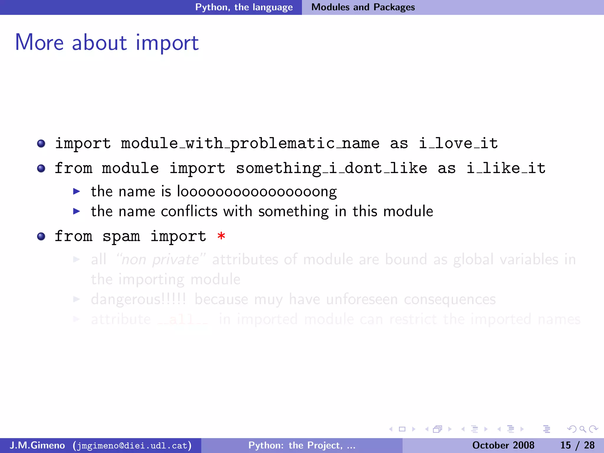 Python: the Project, the Language and the Style
