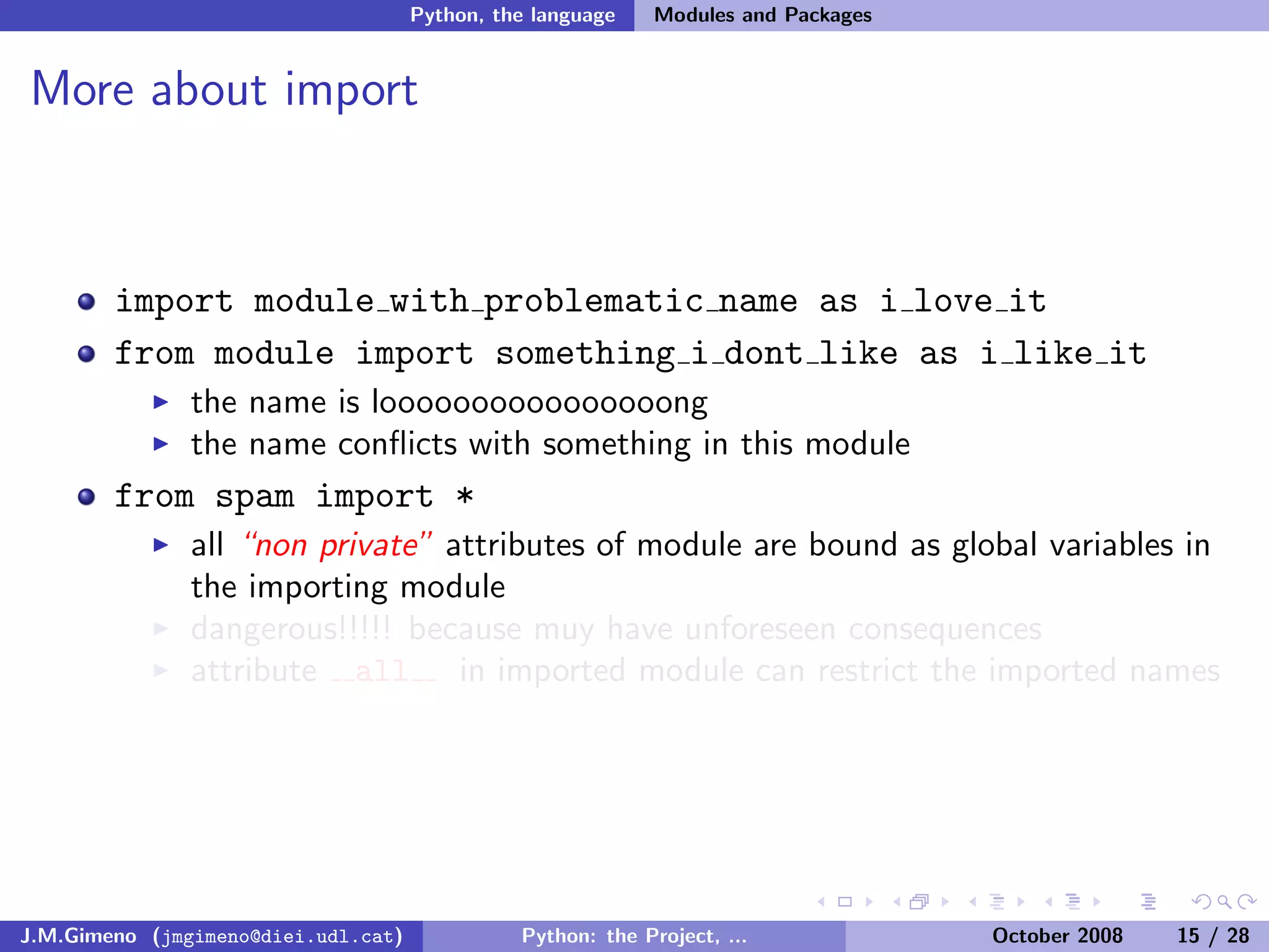 Python: the Project, the Language and the Style