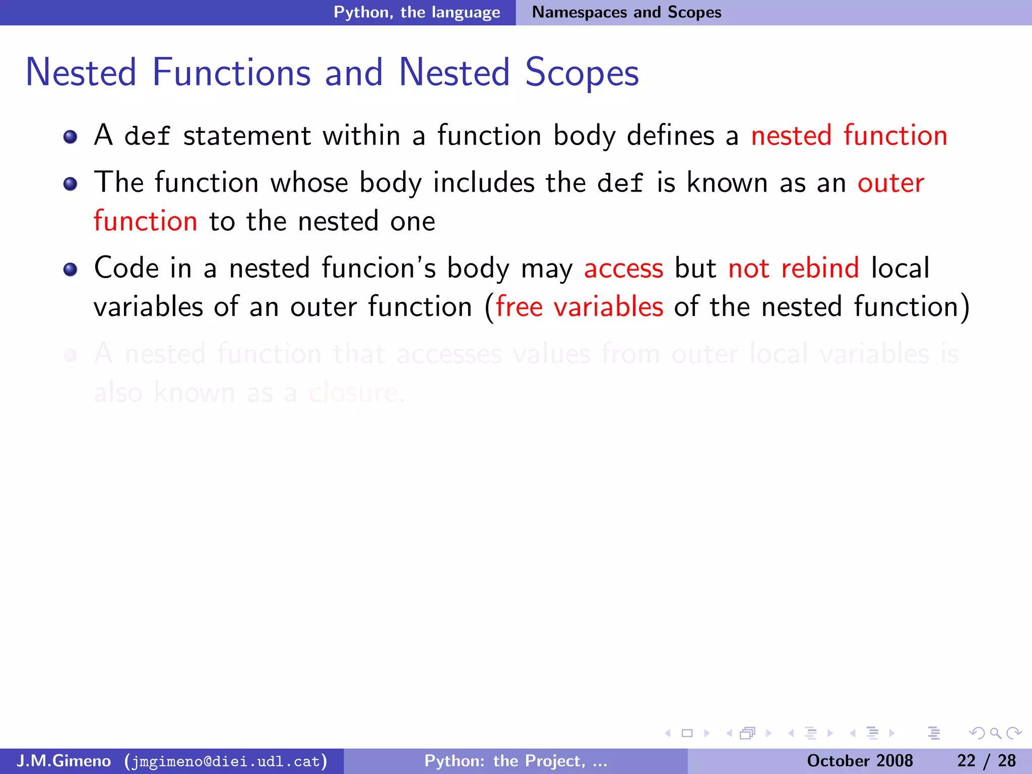 Python: the Project, the Language and the Style