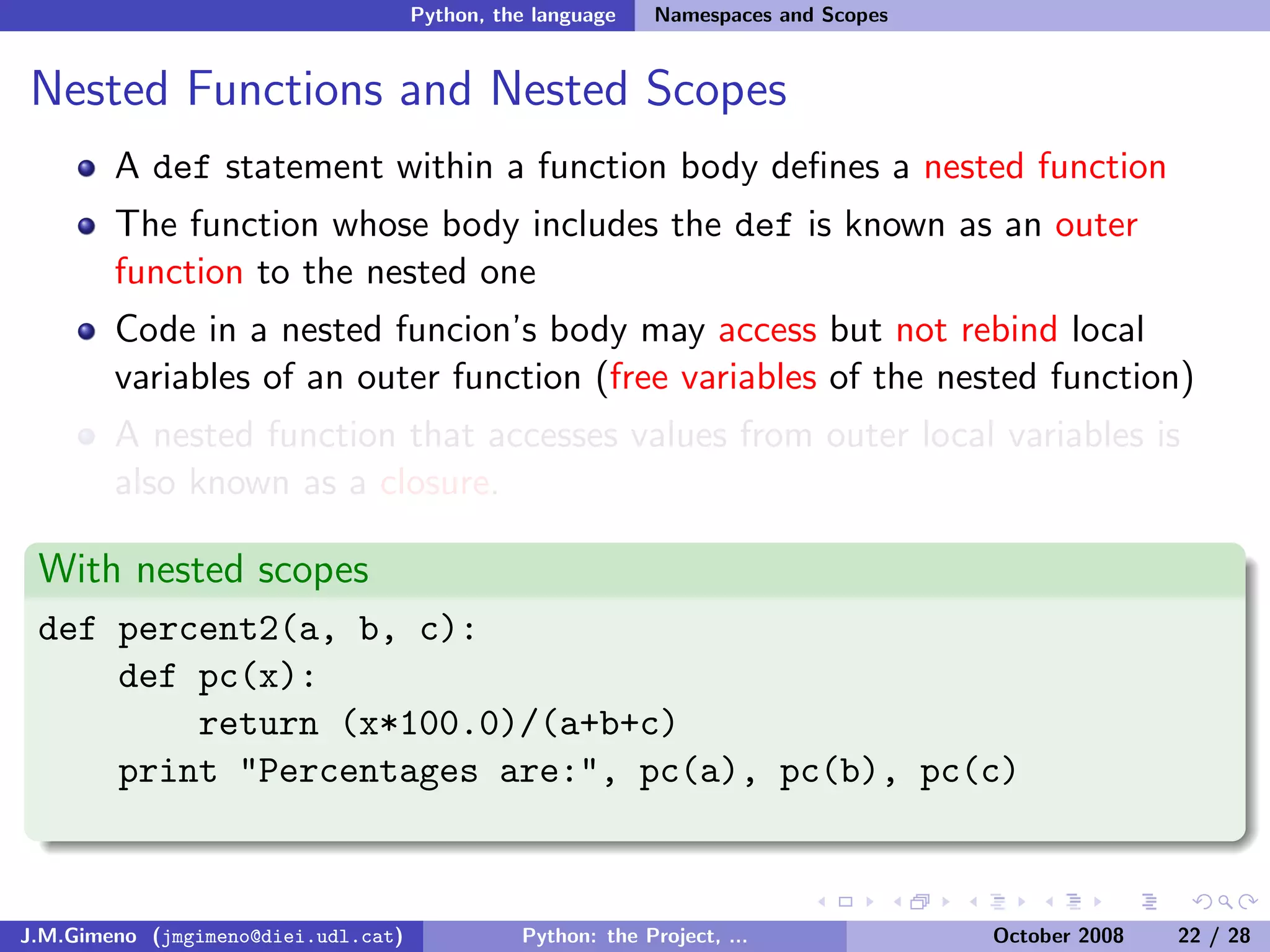 Python: the Project, the Language and the Style