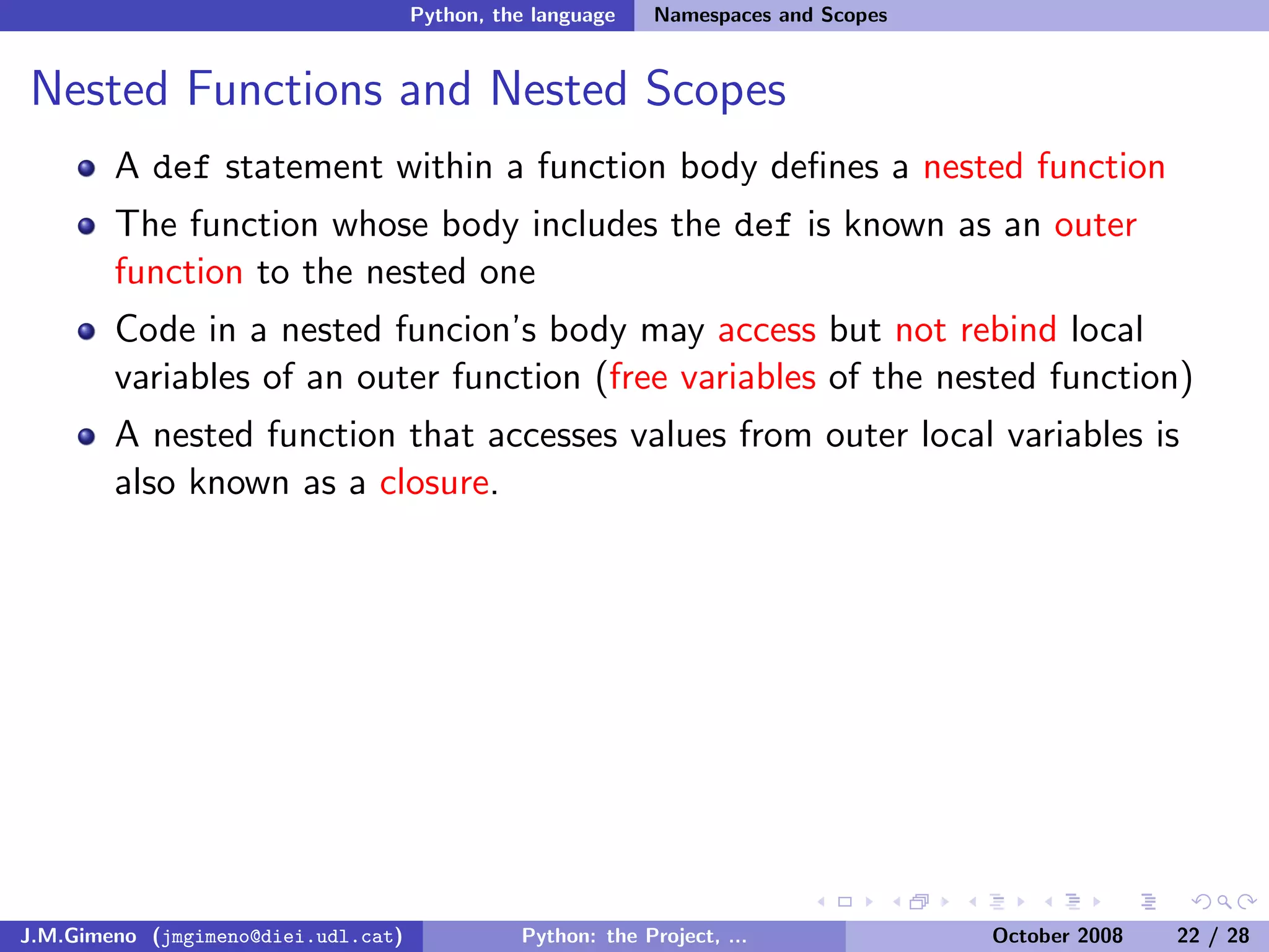 Python: the Project, the Language and the Style