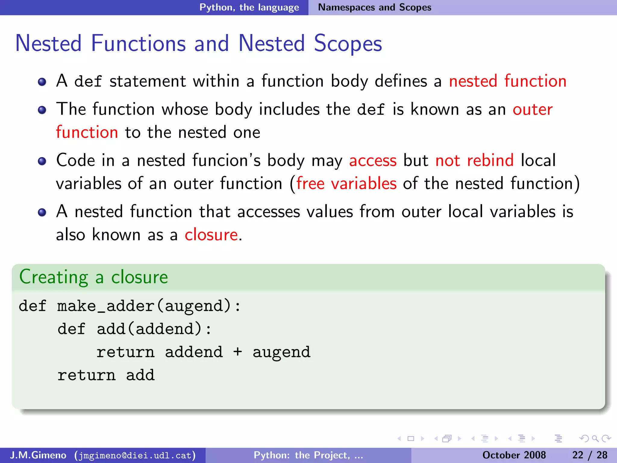Python: the Project, the Language and the Style