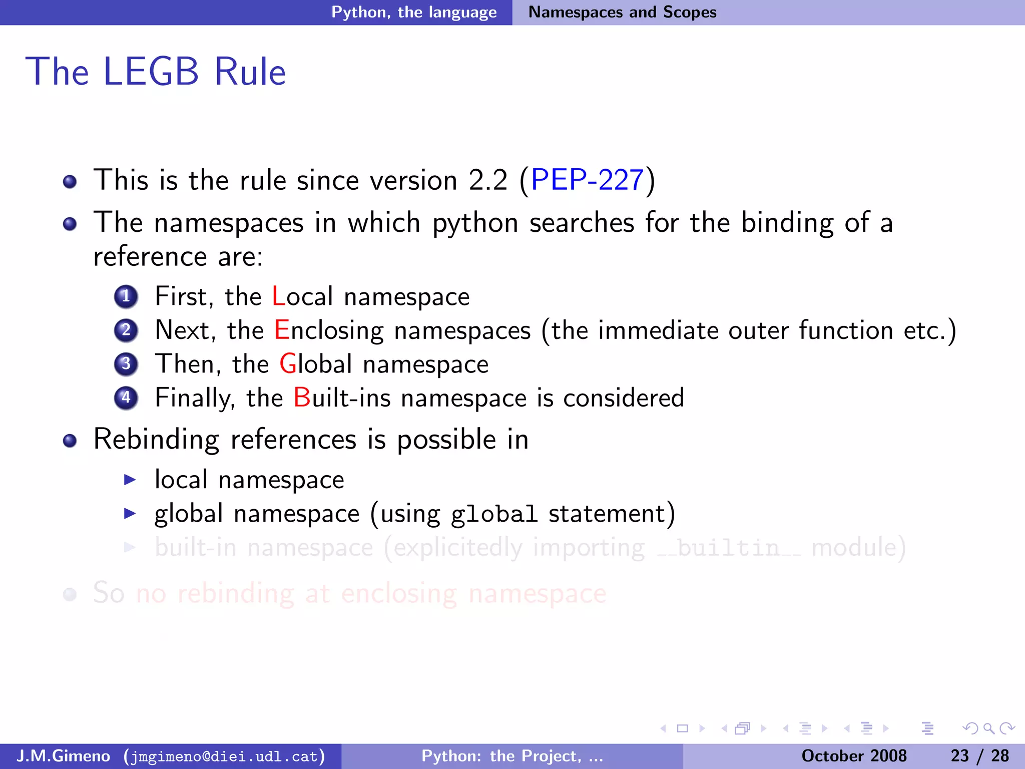 Python: the Project, the Language and the Style