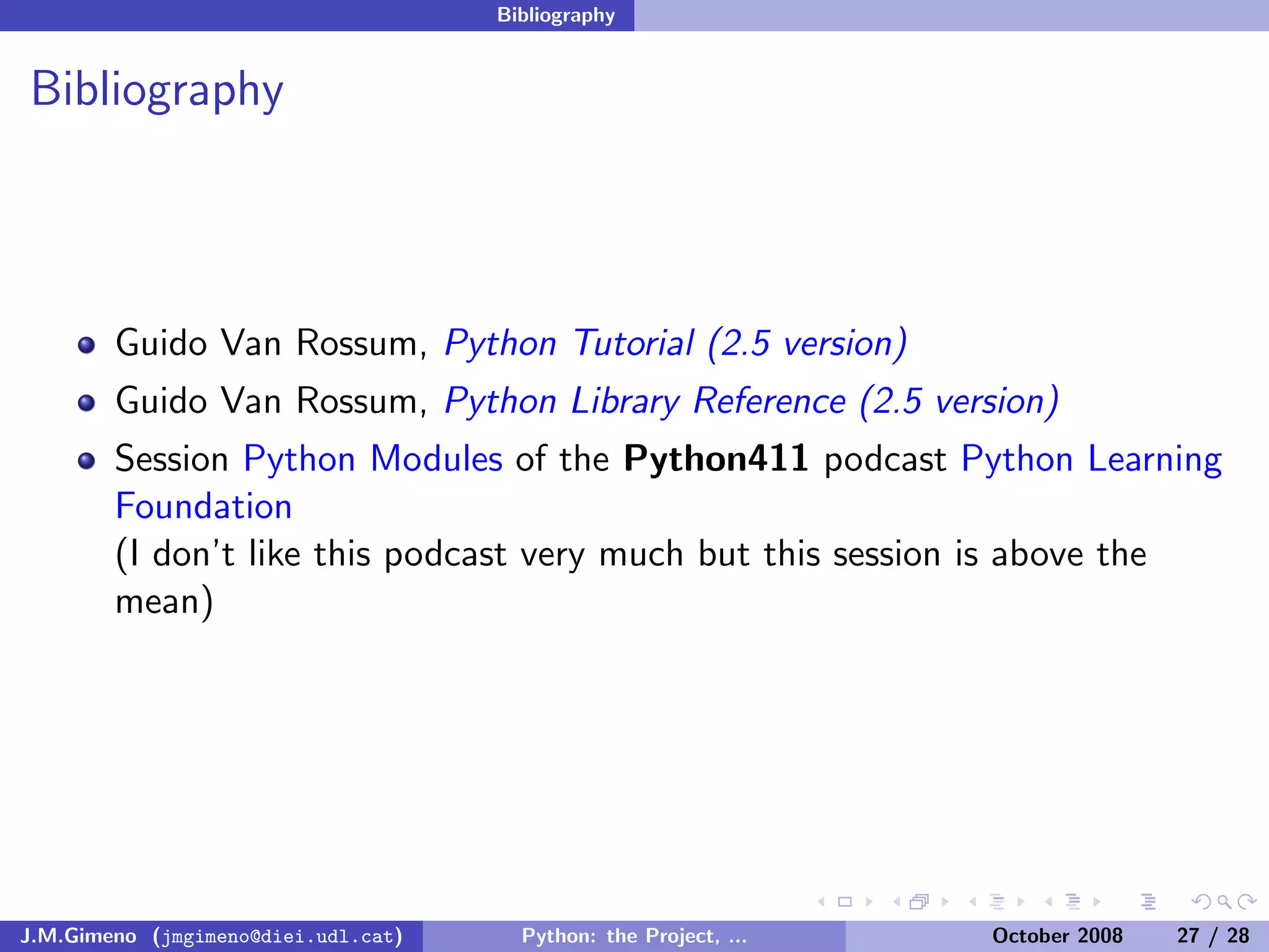 Python: the Project, the Language and the Style
