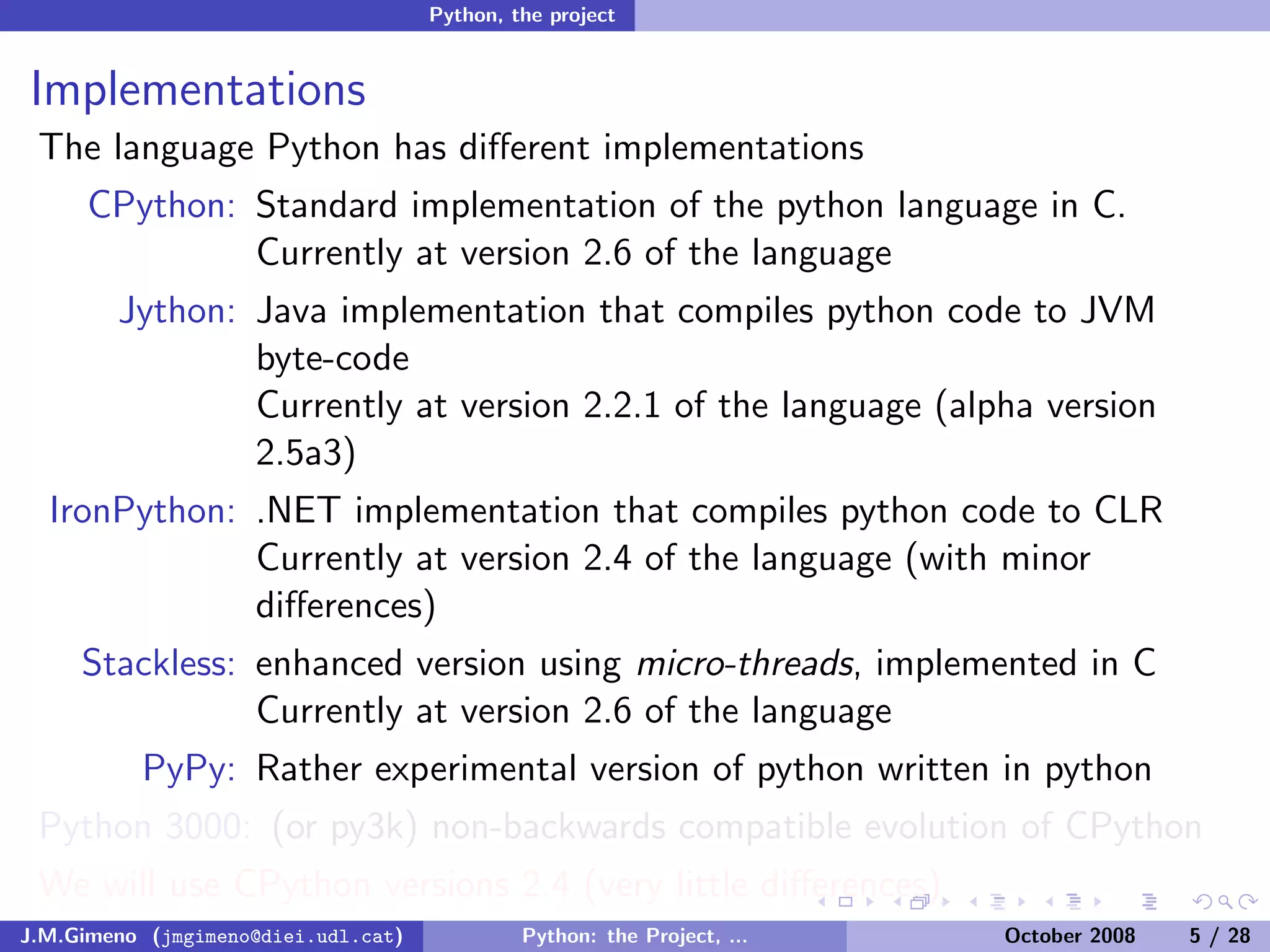 Python: the Project, the Language and the Style