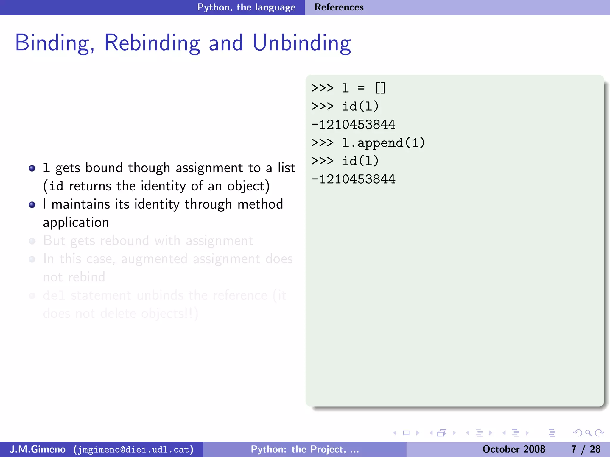 Python: the Project, the Language and the Style