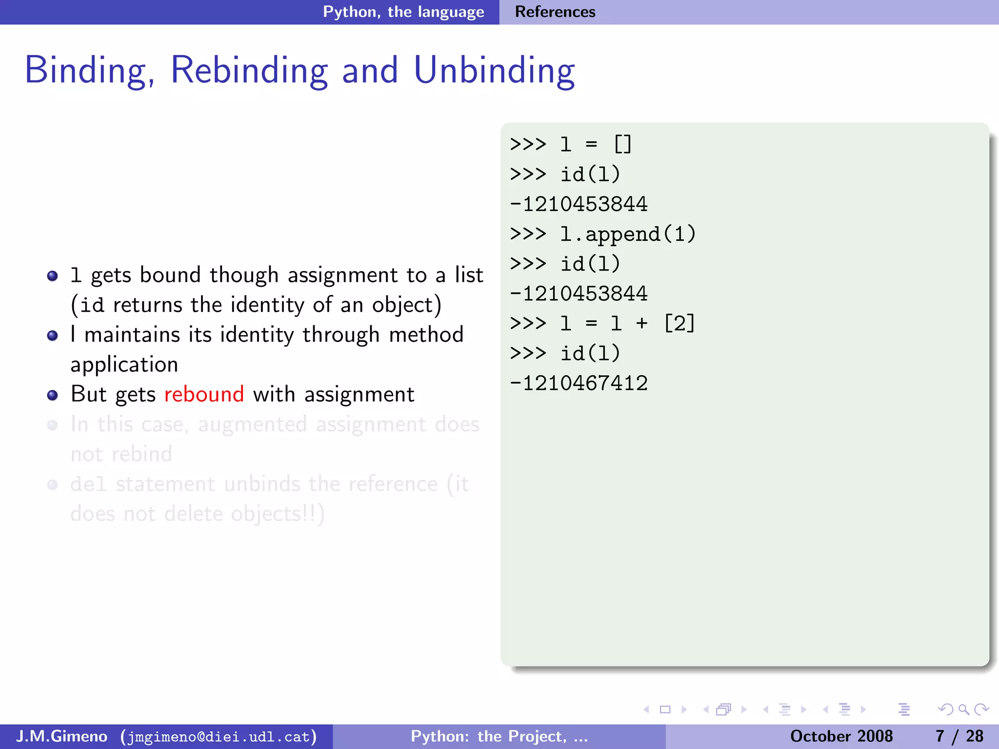 Python: the Project, the Language and the Style