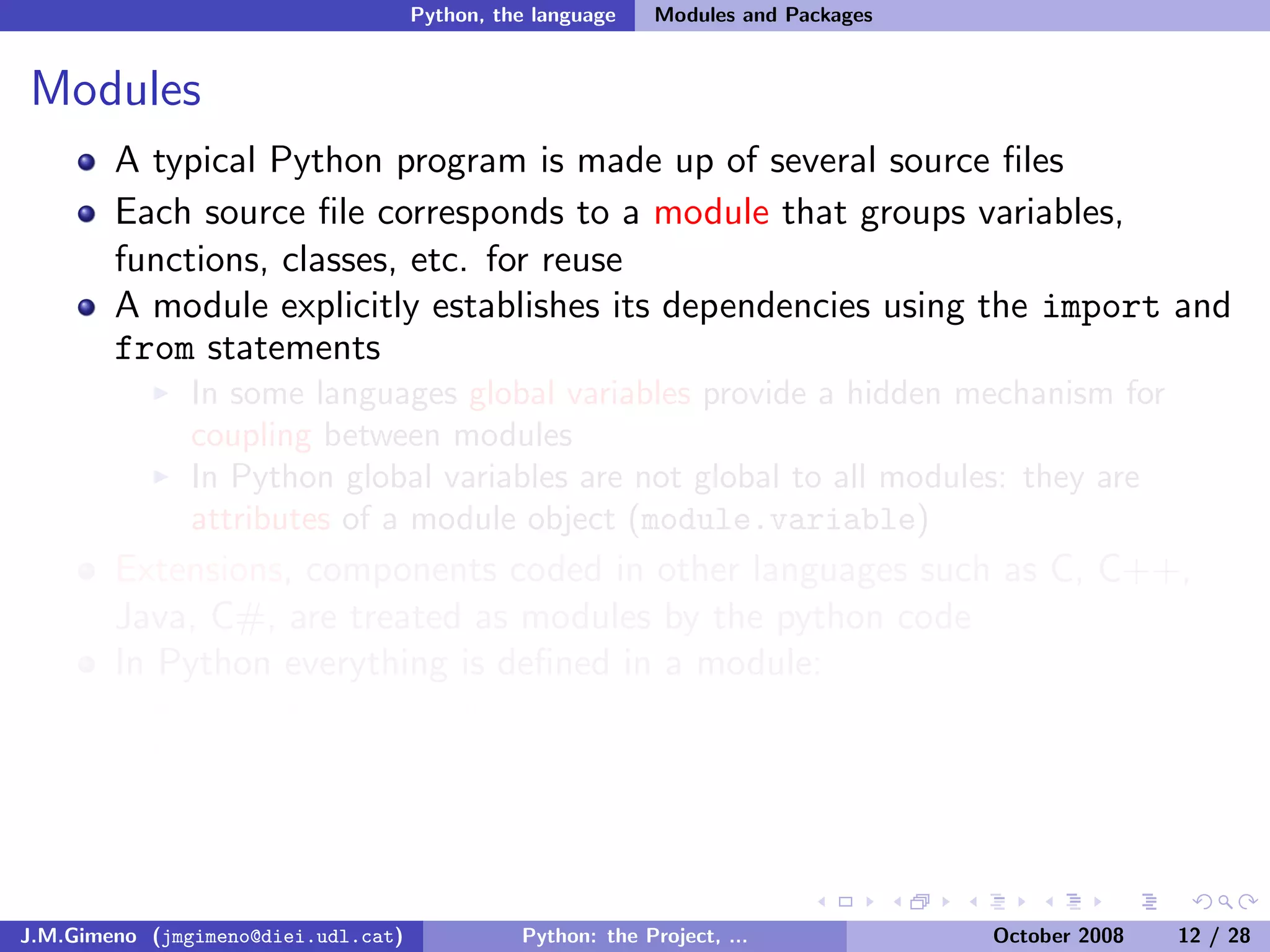 Python: the Project, the Language and the Style