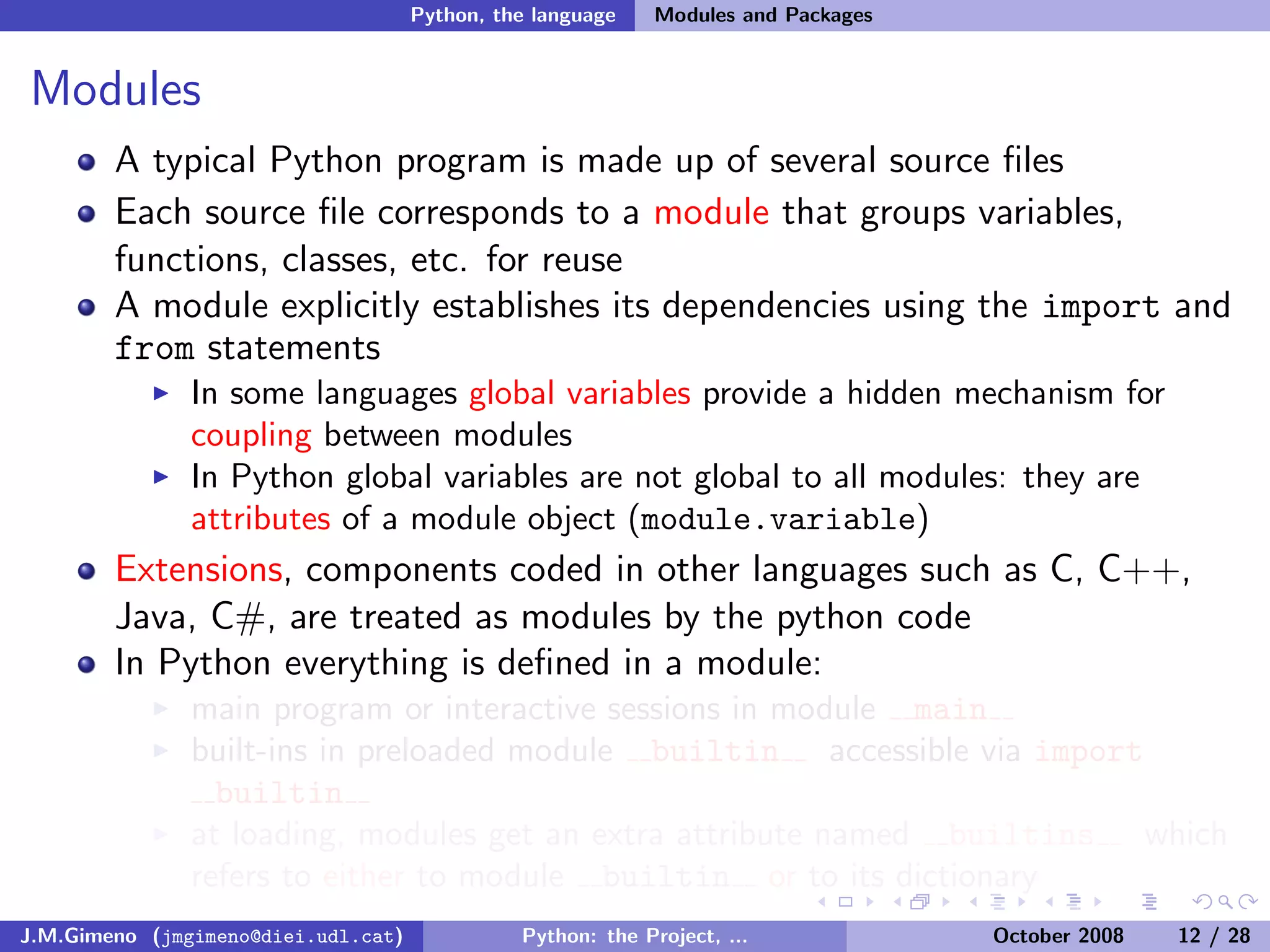 Python: the Project, the Language and the Style