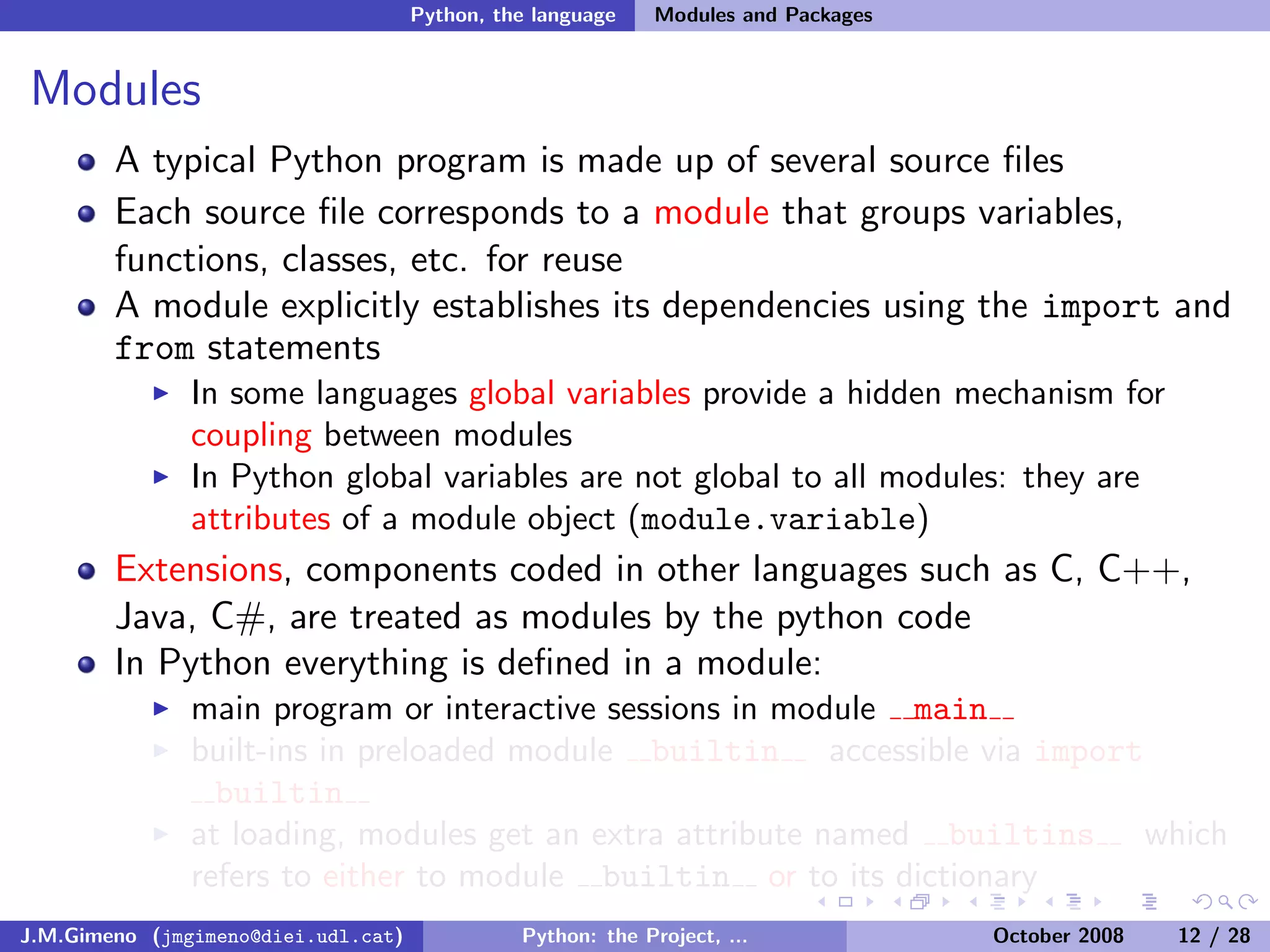 Python: the Project, the Language and the Style