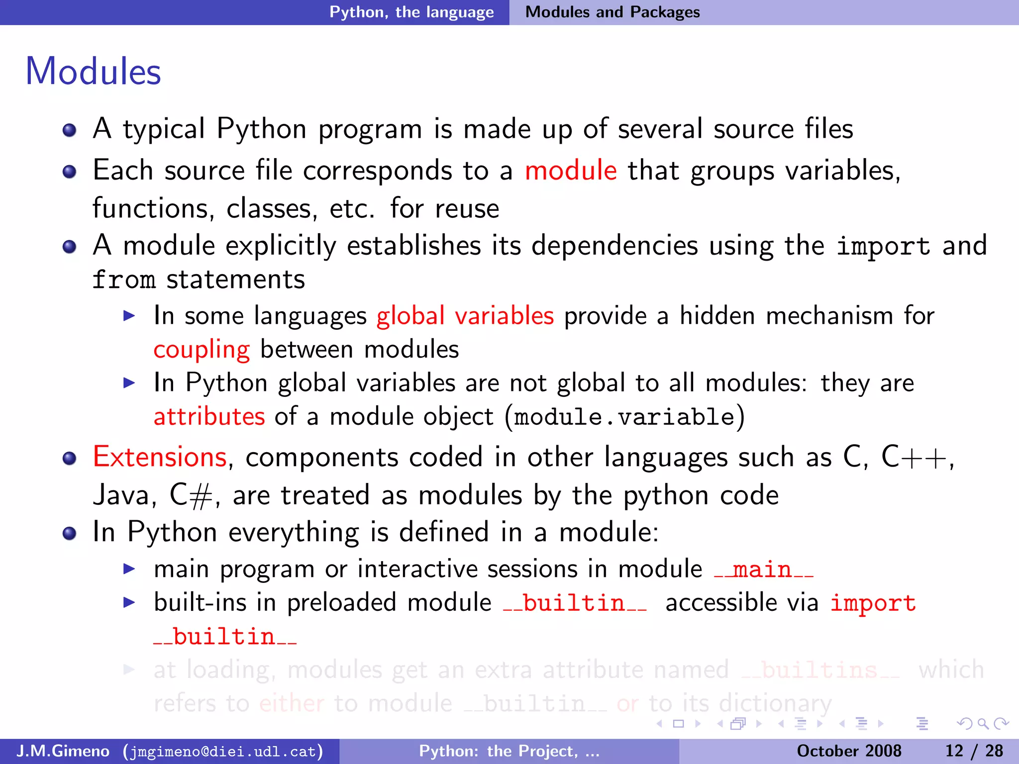 Python: the Project, the Language and the Style