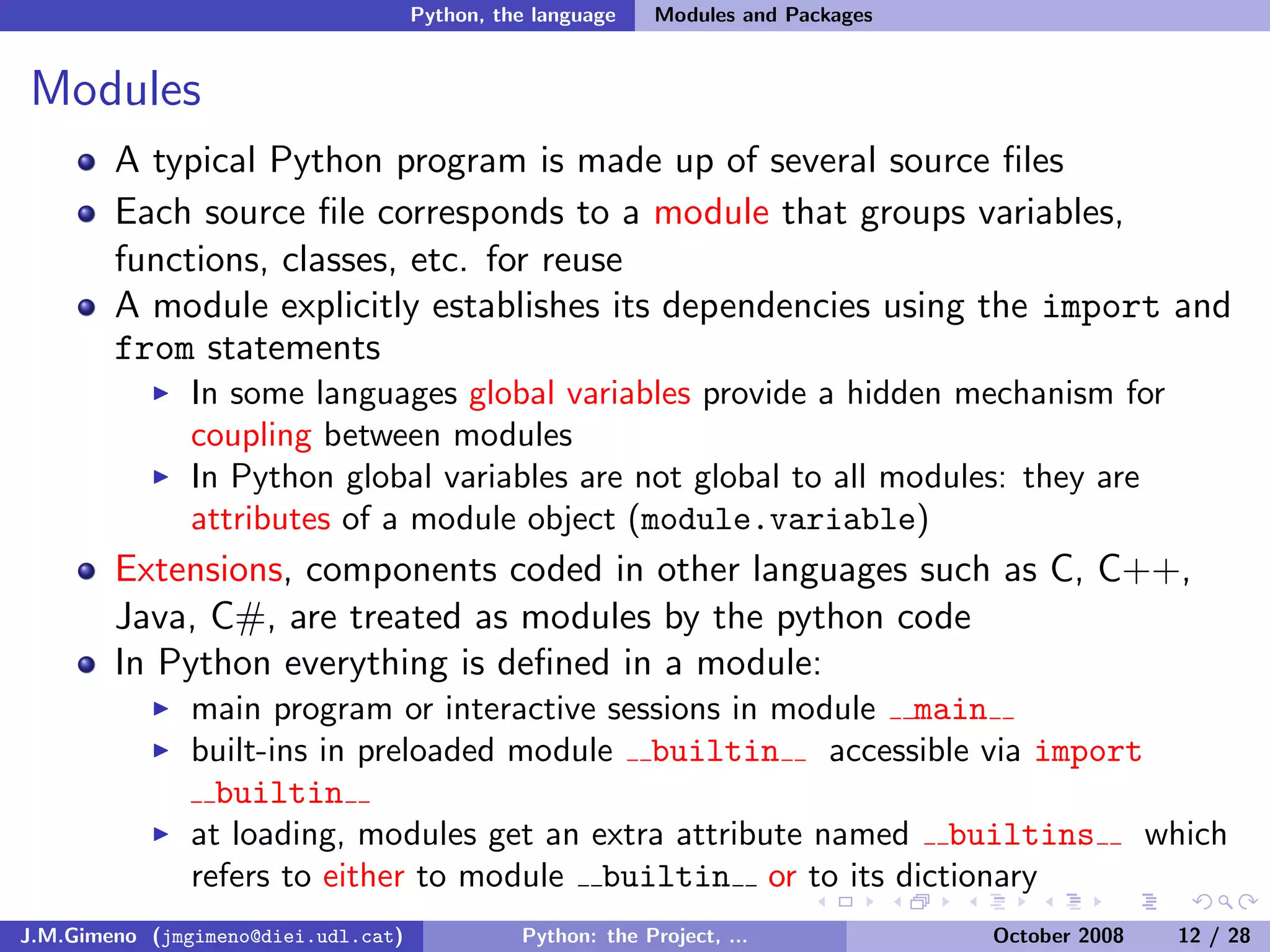 Python: the Project, the Language and the Style