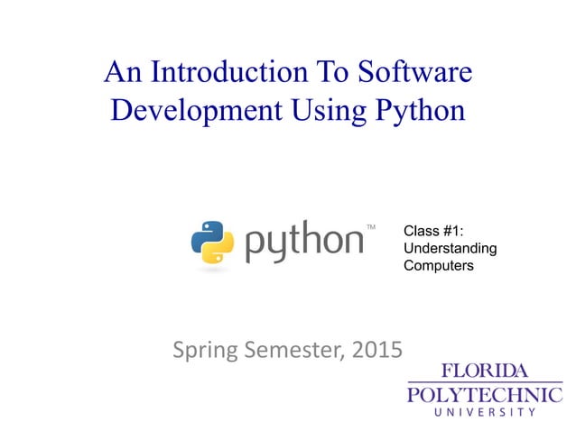 An Introduction To Python - Understanding Computers | PPT