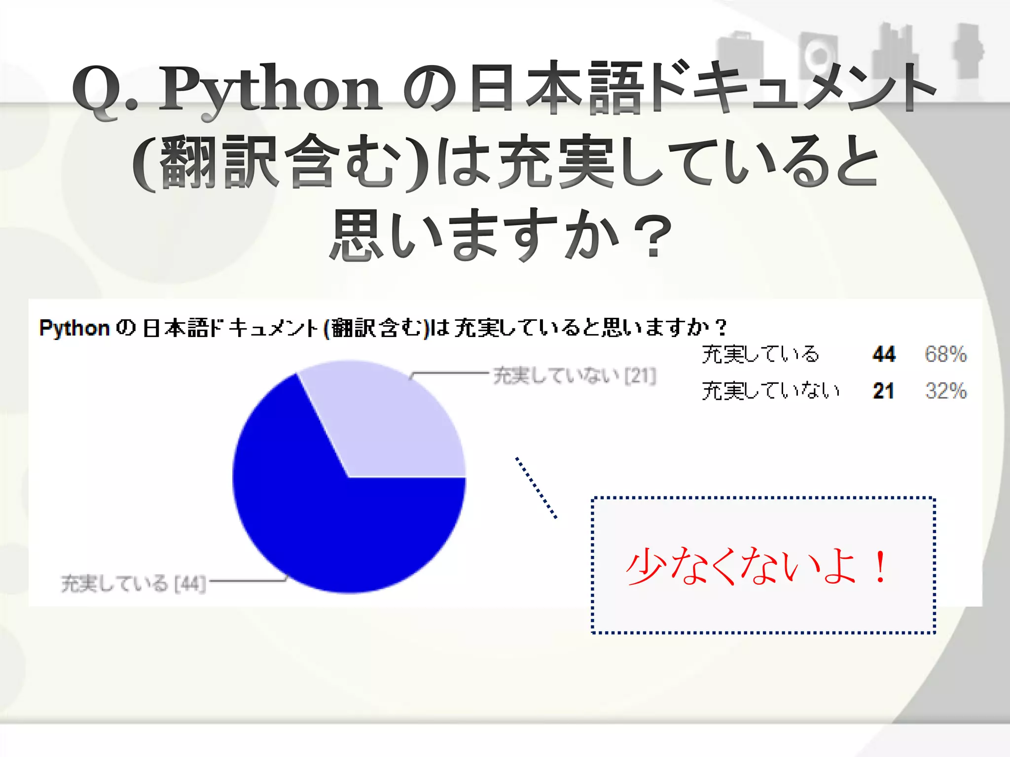 少なくないよ！
 