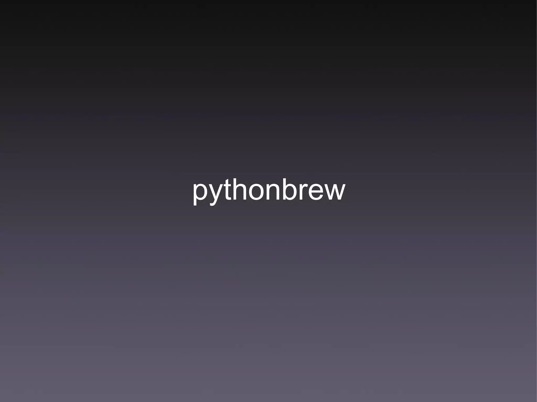 pythonbrew 