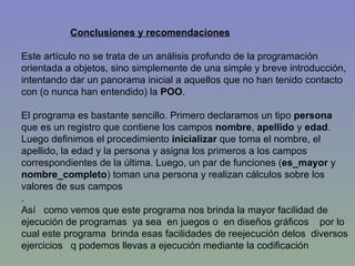 PYTHON ORIENTADO A OBJETOS | PPT
