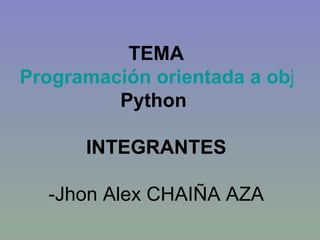 PYTHON ORIENTADO A OBJETOS | PPT